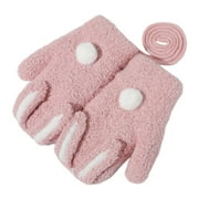 Huowey Kids Winter Gloves Toddler Kids Boys Girls Soft Warm Wool Gloves Children Thermal Knit Gloves Relaxed Fit Dailywear, 2-6 Years